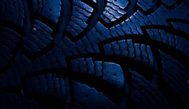 Mavi lastik izi, lastik izleri.