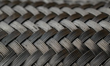 örülmüş tel örgü arkaplanı veya dokusu