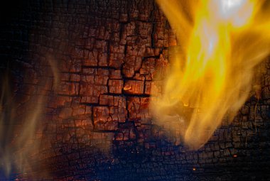 Parlayan tahta, yanan ahşap, arka plan