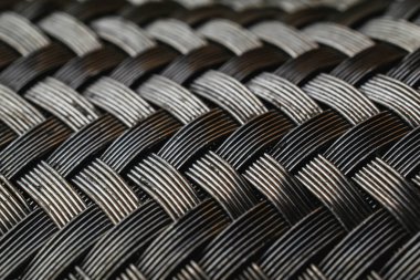 örülmüş tel örgü arkaplanı veya dokusu