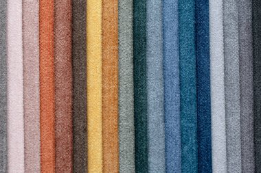 Kumaş şeritler. farklı renklerde çizgili arkaplan