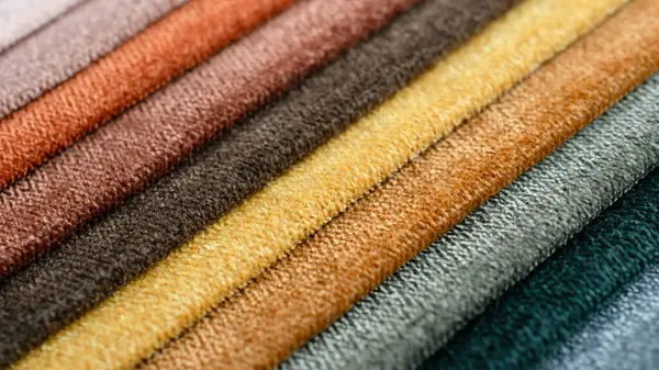 Kumaş şeritler. farklı renklerde çizgili arkaplan