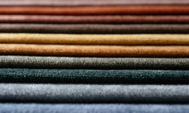 Kumaş şeritler. farklı renklerde çizgili arkaplan