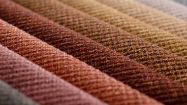 Kumaş şeritler. farklı renklerde çizgili arkaplan