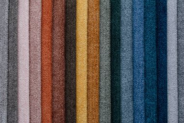 Kumaş şeritler. farklı renklerde çizgili arkaplan
