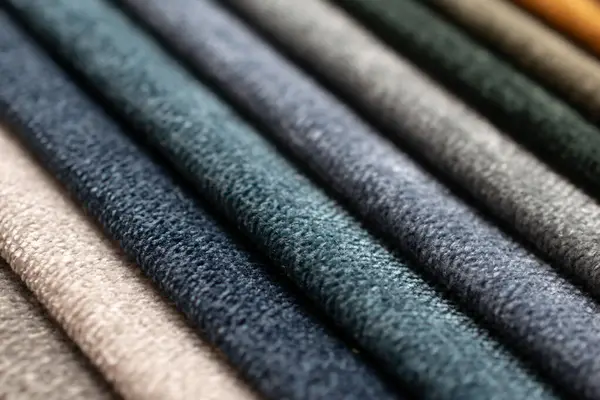 Kumaş şeritler. farklı renklerde çizgili arkaplan