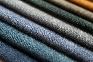 Kumaş şeritler. farklı renklerde çizgili arkaplan