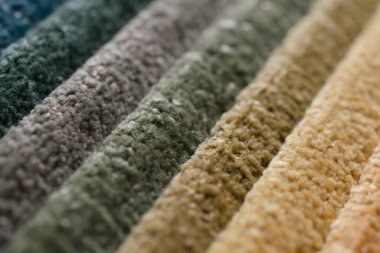 Kumaş şeritler. farklı renklerde çizgili arkaplan