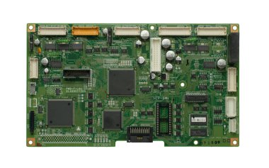 beyaz arkaplanda elektronik anakart