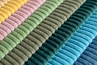 Kumaş şeritler. farklı renklerde çizgili arkaplan