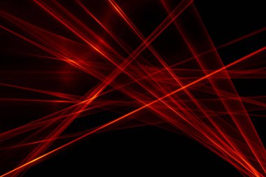 Lazer ışığı. Dalgalanan ve bükülen ışık çizgileri