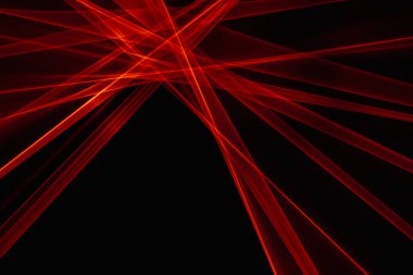 Lazer ışığı. Dalgalanan ve bükülen ışık çizgileri