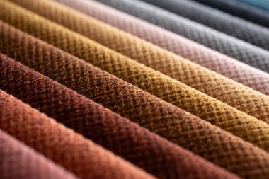 Kumaş şeritler. farklı renklerde çizgili arkaplan