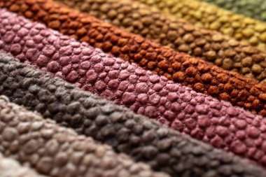 Kumaş şeritler. farklı renklerde çizgili arkaplan