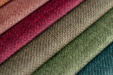 Kumaş şeritler. farklı renklerde çizgili arkaplan