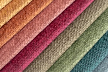 Kumaş şeritler. farklı renklerde çizgili arkaplan