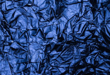 mavi buruşuk kağıt, arkaplan veya doku