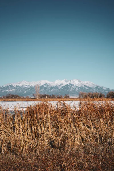 dağlarda kar ile manzara