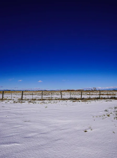 winter view on the snow in the countryside of the state of siberia
