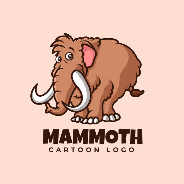 Mammoth Cartoon Mascot Logo Design