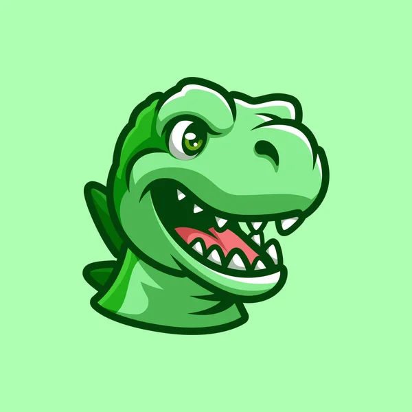 Мультфильм Зеленый Динозавр — стоковый вектор