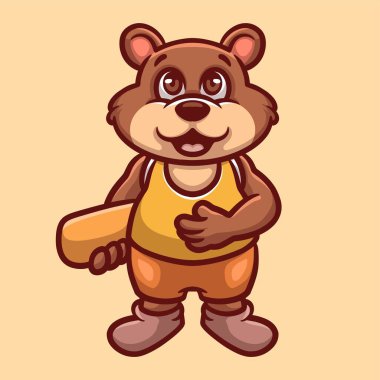 Bear Paten Yaratıcı Çizgi Film Çizimi