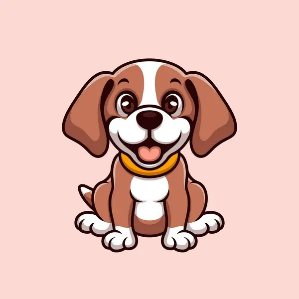 Tatlı Beagle Köpecik Çizgi Film Çizimi