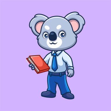 Öğretmen Koala Sevimli Çizgi Film Çizimi