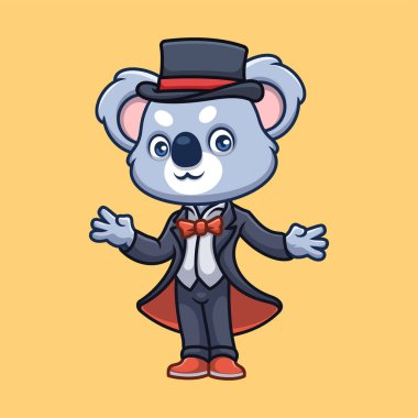 Sihirbaz Koala Tatlı Çizgi Film Çizimi