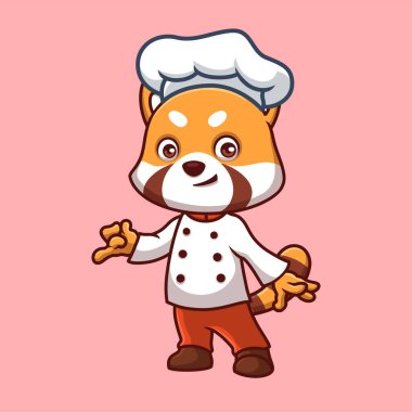 Şef Kızıl Panda Şirin Çizgi Film Çizimi