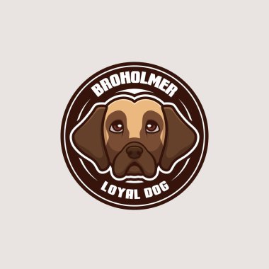 Broholmer Dog Cartoon Mascot Logo clipart