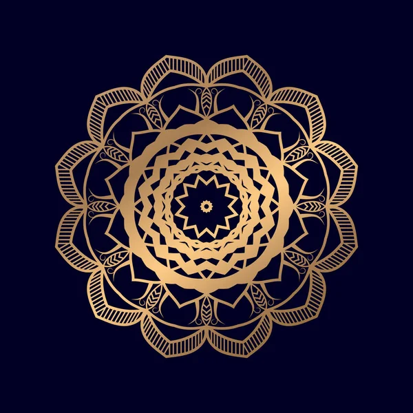 Golden Arabic Islamic Mandala Background — Stock Vector