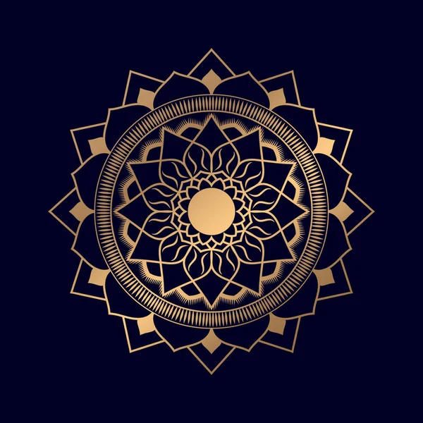 Lüks Altın Mandala Arkaplan Tasarımı — Stok Vektör