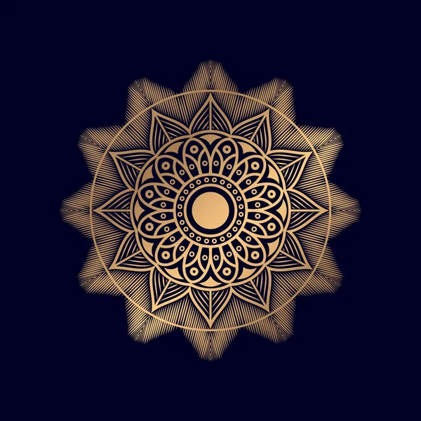 Ornamental Lace Damask Mandala Background Design — Stock Vector
