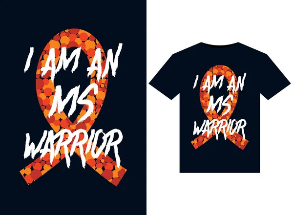 Warrior Illustrations Print Ready Shirts Design — Stock Vector