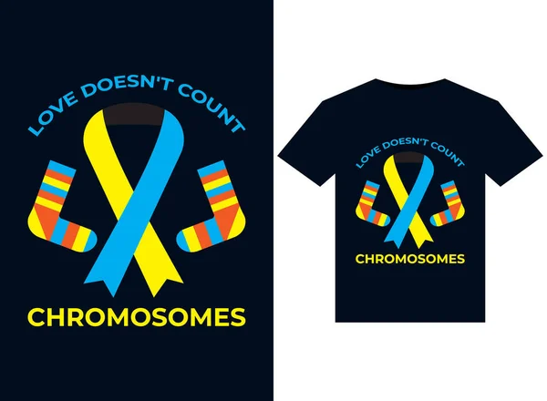 Láska Nepočítá Chromozomy Ilustrace Pro Design Triček Připravených Tisku — Stockový vektor