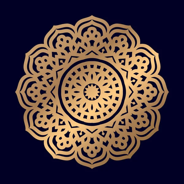 黄金伊斯兰图案曼达拉元素图例 — 图库矢量图片