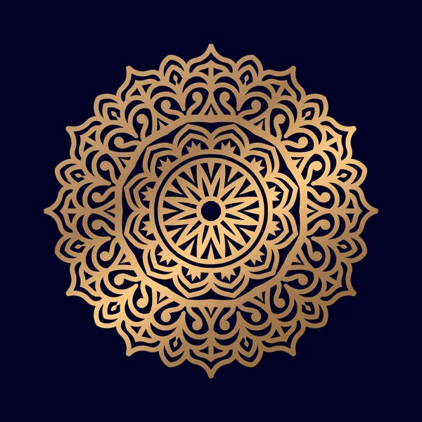 Virág Dekoratív Mandala Design Stock Illusztráció — Stock Vector