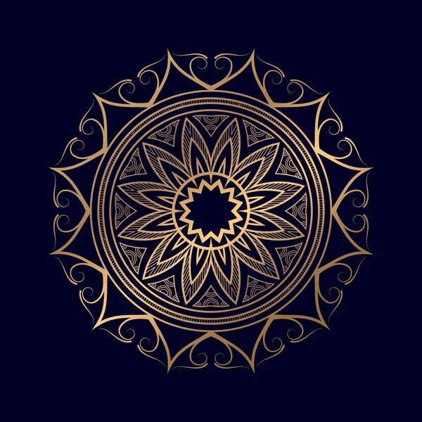 Klasik Çiçek Yıldızı Mandala Elementleri Stok Illüstrasyonu — Stok Vektör