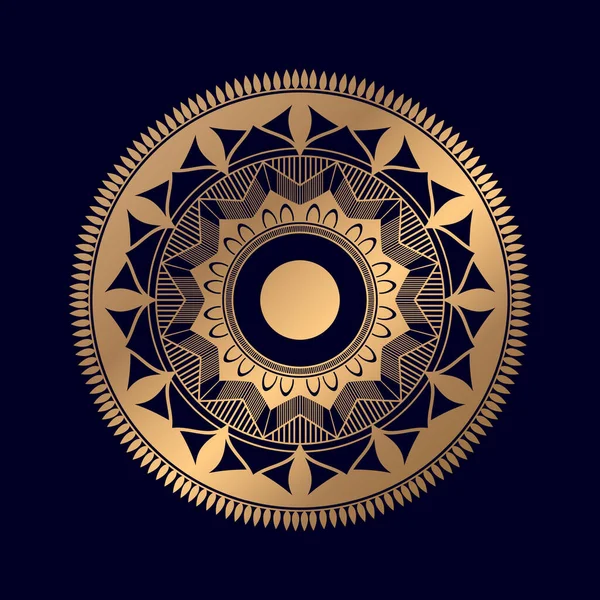 Mandala Avec Éléments Ornement Stock Vecteur — Image vectorielle