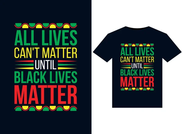 All Lives Can Matter Black Lives Matter Ilustrações Para Design — Vetor de Stock