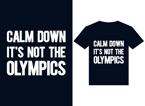 Kalm Aan Het Niet Olympische Illustraties Voor Print Ready Shirts — Stockvector
