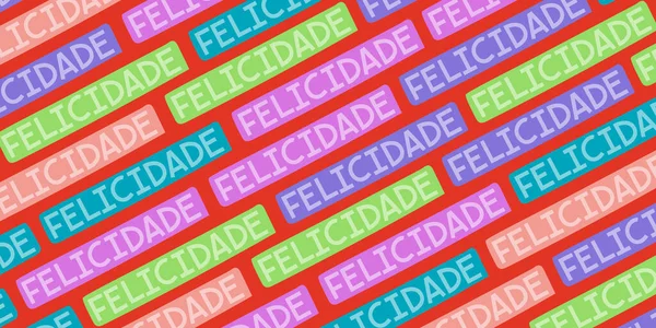 用葡萄牙语用快乐的词作生动的例证 — 图库矢量图片