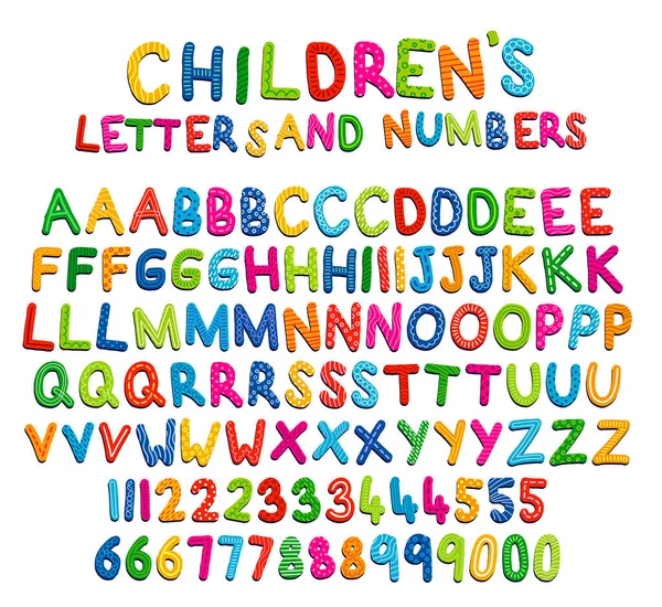 Cartas Garabateadas Colores Mayúscula Tres Estilos Para Cada Letra — Archivo Imágenes Vectoriales