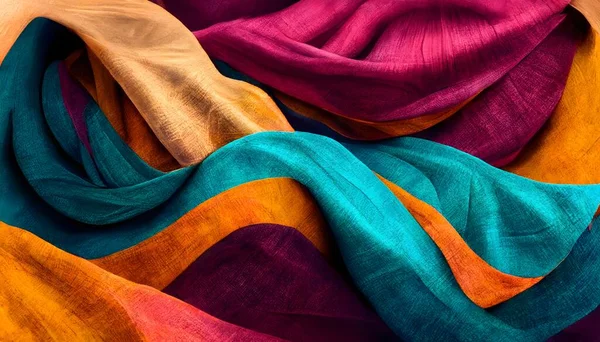 silk scarf, fabric, material design, handmade textile, cloth, texture, background.