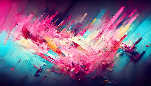 abstract background with colorful paint splashes and oil paints stains