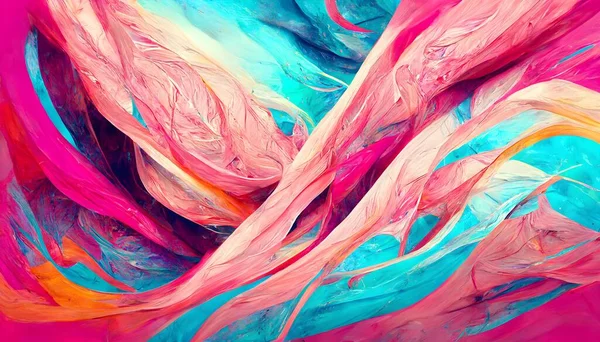 abstract background of acrylic paints in rainbow colors