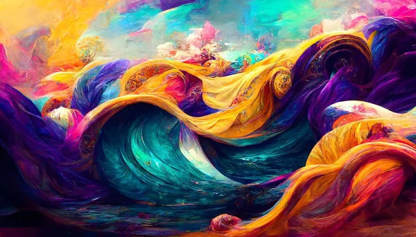 abstract background with colorful paint brush strokes and oil paints, abstract with luxury colorful waves