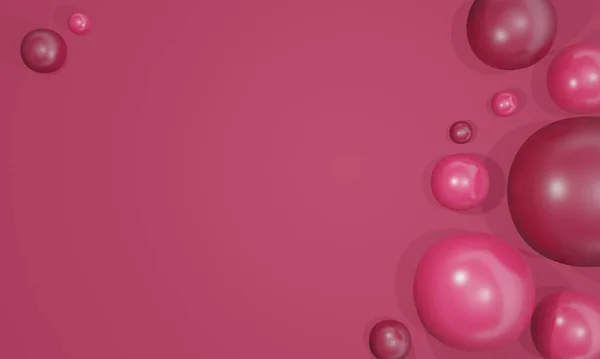 Renderização Viva Magenta Fundo Para Texto Com Balões Vermelhos Rosa — Fotografia de Stock