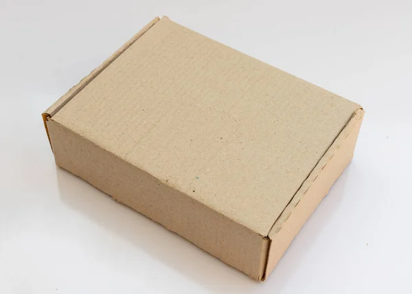 Caja Embalaje Carga Sobre Fondo Aislado Blanco —  Fotos de Stock